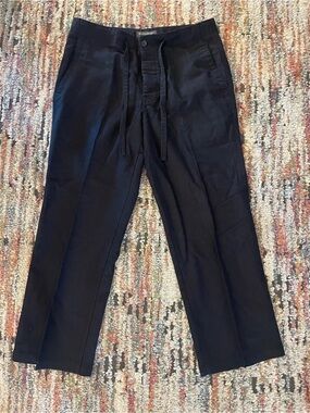 Men's Black Drawstring Trousers